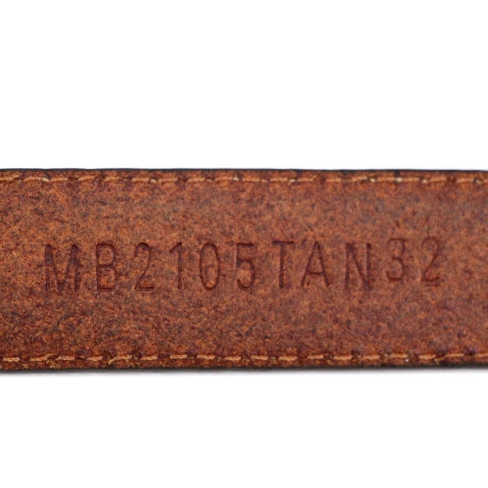 Fossil BROWN GENUINE LEATHER 1 1/8"Wd STITCH DRESS CASUAL MEN'S BELT 32/80 (X37 - Picture 13 of 16